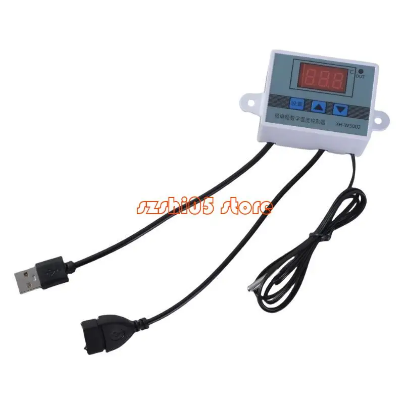 

781E 1 Установите USB 5V Три кнопки кабеля контроллера температуры для взрывов USB и вентилятора