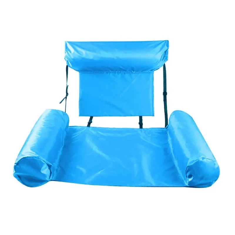 1PCS Eco-Friendly PVC Inflatable Reclining Chair with Adjustable Folding Backrest for Outdoor Pool Float Bed Summer Relaxation image 5