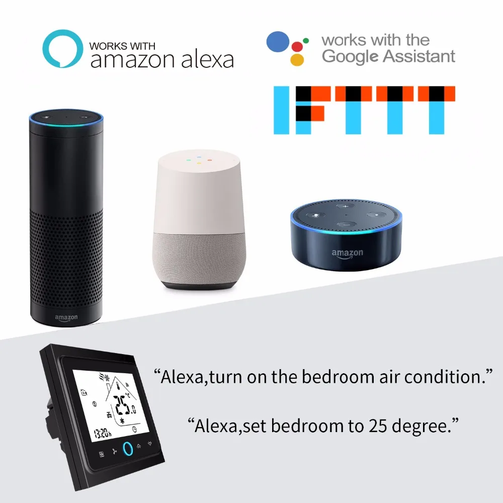 Moes WiFi Smart Thermostat Temperature Controller for Water/Electric floor Heating Gas Boiler Control with Alexa Google Home