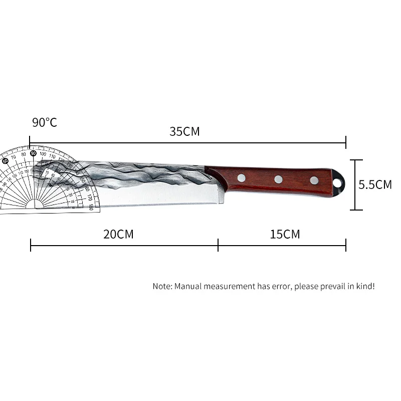 Chopping knife stainless steel handmade firewood knife cutting tree knife mowing knife agricultural sickle outdoor open road spe