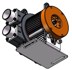 

High air Volume 91m3/h Dc Brushless air Blower 40Kpa High Pressure Fan Turbine Blower for Fuel Cell Machine with driver