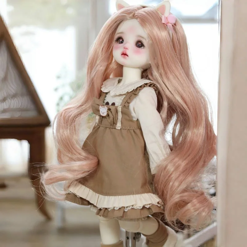 1/6 BJD Doll Wig Accessories with Multiple Hair Colors and Styles, SD Doll Hair (suitable for Head Circumference of 15-17cm)