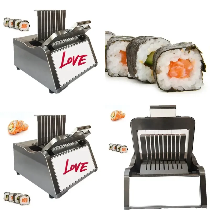 Manual Sushi Roll Maker Rice Ball Nigiri Sushi Roller Machine for DIY Sushi Making and Cutting Tool Kitchen Gadget