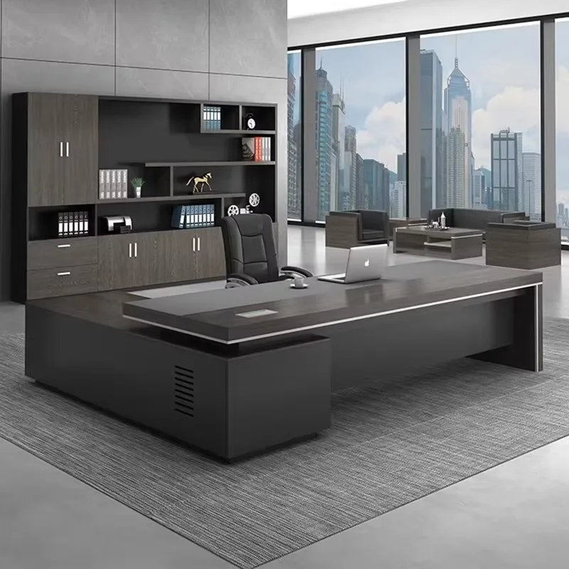 أدراج مكتب تنفيذية جمالية قوية مصممة فاخرة مكاتب مكتبية حديثة رخيصة أثاث خشبي كبير Scrivanie Da Ufficio