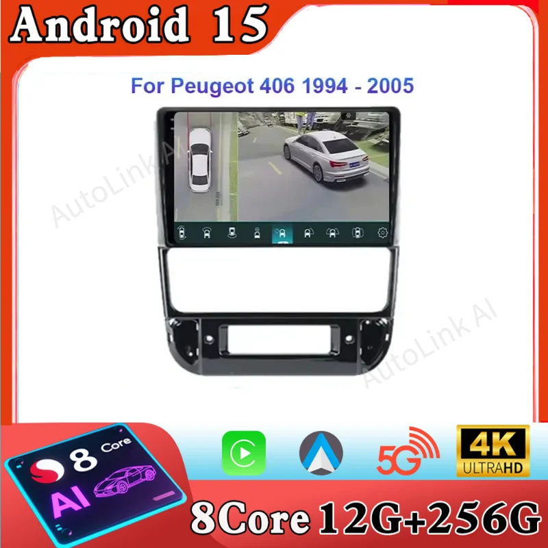 Autoradio الوسائط المتعددة لبيجو 406 1994-2005 أندرويد راديو Carplay سيارة لتحديد المواقع والملاحة رئيس وحدة أندرويد السيارات واي فاي + 4G