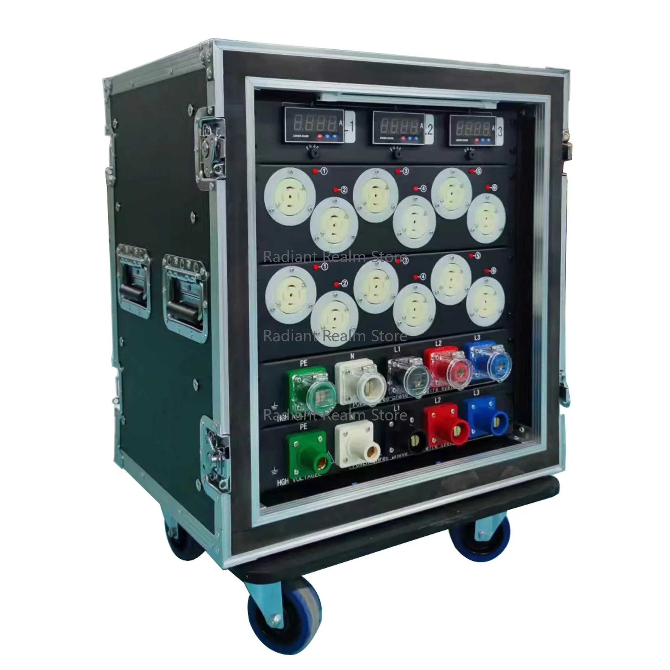 Professional 12-Way Stage Power Distro Box 3-Phase Audio System Power Distribution Equipment