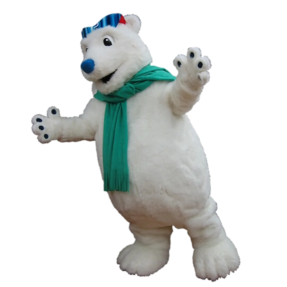 White Cosplay Dress Polar Bear Mascot Costumes Adult Plush Fancy Carnival Mascotte Kits Dress for Hot Sale SW1538