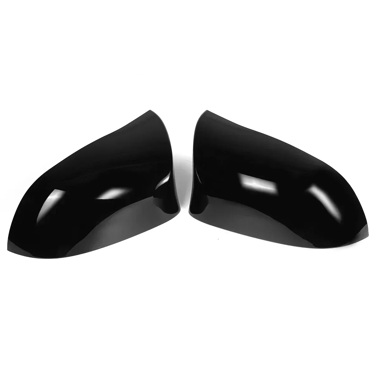 2pcs Carbon Fiber Look/Black Car Rear View Mirror Car Side Rearview Mirror Cap Covers For BMW X5 F15 X6 F16 2014-2018 Body Kit view 3