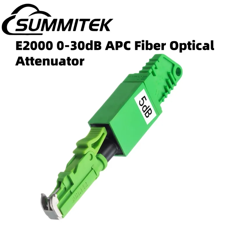 

Summitek E2000 0-30db Fiber Optica Attenuator 1PC APC Female To Male Attenuator Ftth E2K Optical Connector Adapter