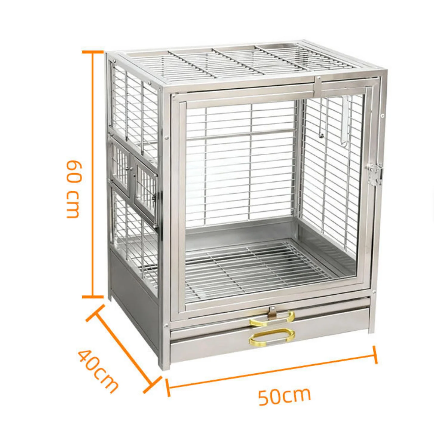 Professional Double Layer Breeding Bird Cage Quality Interior Luxury Villa 304 Stainless Steel Parrot Cages