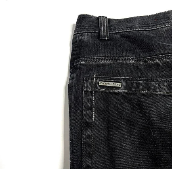 Jeans Harajuku para homens e mulheres, padrão retrô de caveira, jeans solto bordado, calças jeans largas, estilo gótico, cintura alta