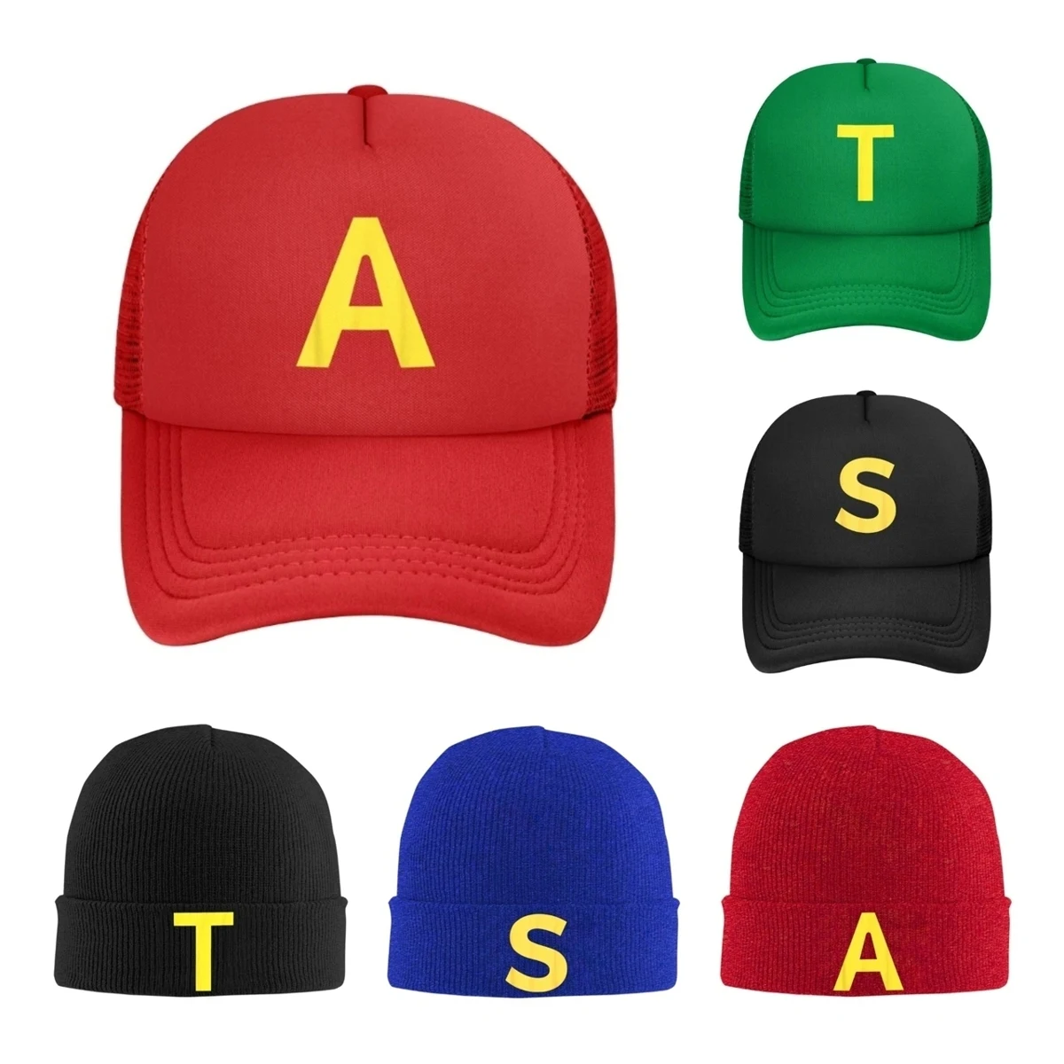 Gorra de Béisbol de Malla Unisex A-Alvin and the Chipmunks The Squeakquel, Gorro de Punto, Gorra Trucker, Gorra de Trabajo, Gorra para el Sol de Verano e Invierno
