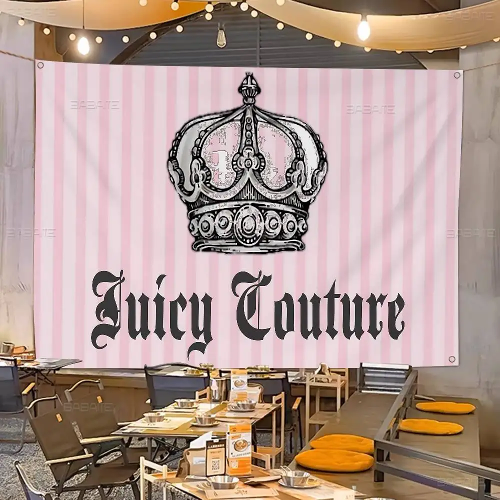 J-Juicy C-C-Couture Retro Flags Multiple Choice Living Studio Booth Interior Decoration Banner
