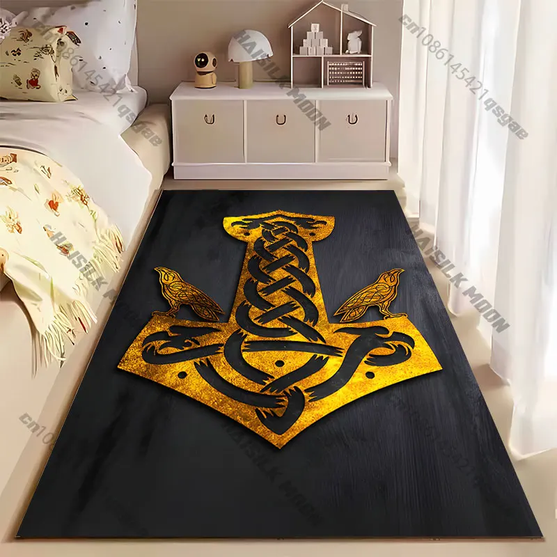 Nordic symbolism mythology power carpet Yoga living room room decor children's crawling mat doormat area rug games mat