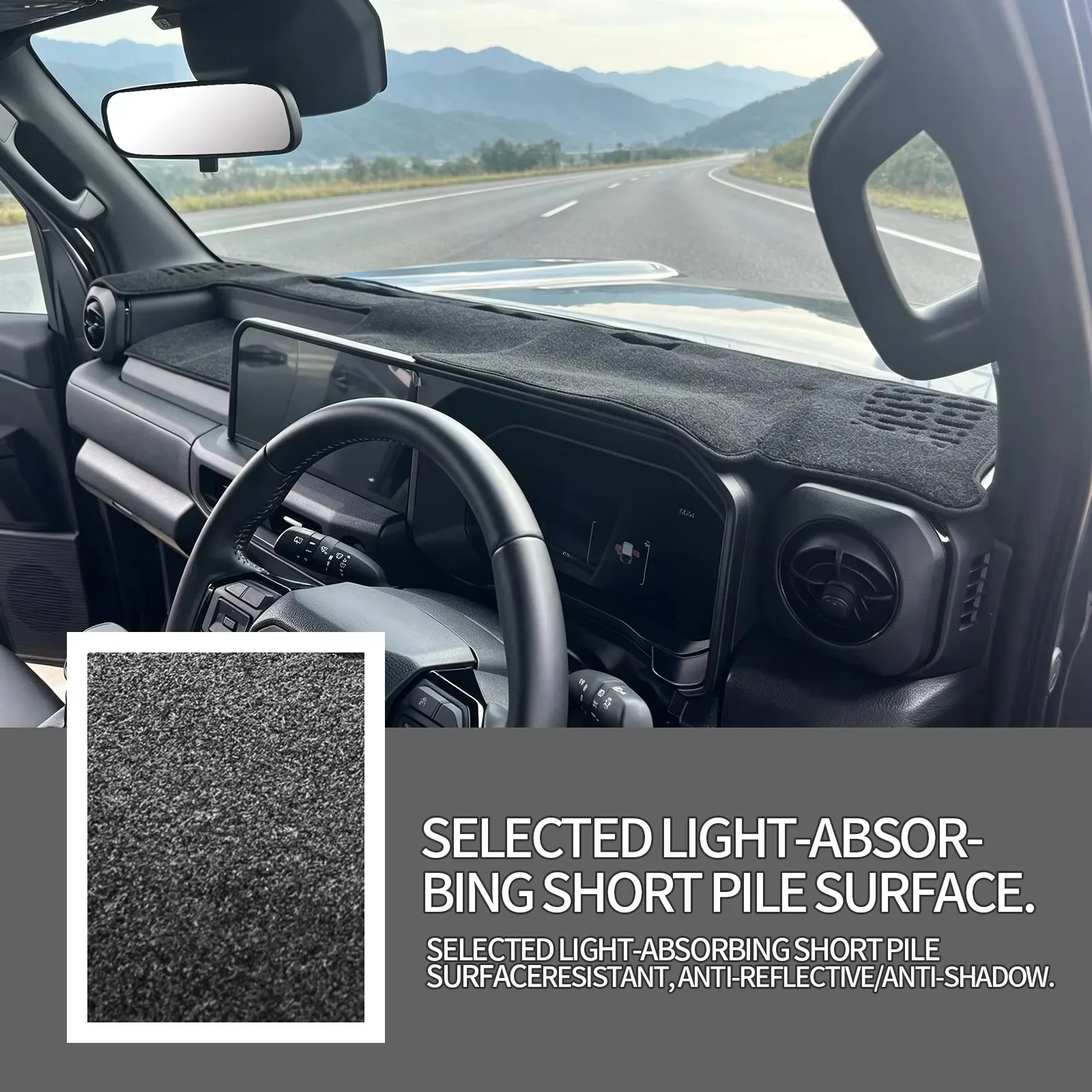 For Toyota Land Cruiser FJ 2026 velvet dashboard sun protection mat, dashboard anti-glare light-proof mat Auto Accessories RHD