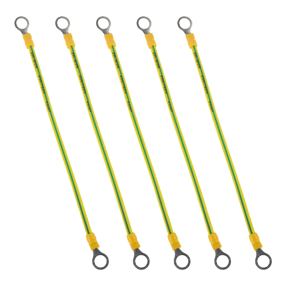 

5pcs Automotive Strap Copper Vehicle Grounding Cable Engine Ground Strap For Most Cars Braided Ground Wire Reliable Current