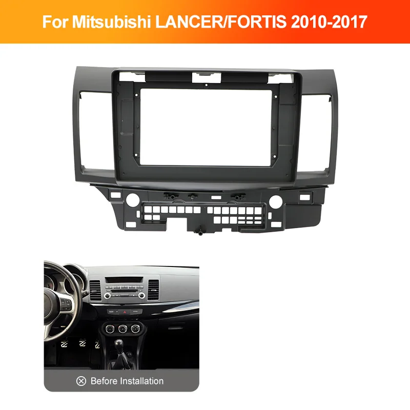 9/10 Inch Car Radio Fascia Stereo Android GPS Multimedia Radio Panel Dashboard Frame Kit For Mitsubishi LANCER/FORTIS 2010-2017