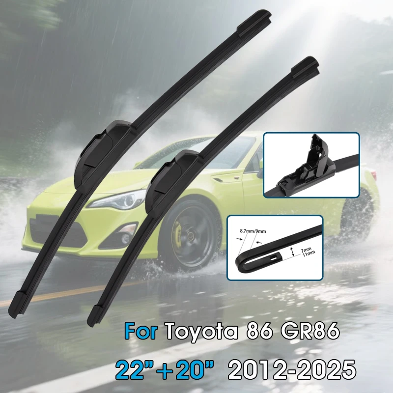Auto Wischer Klingen 22 "+ 20" Für Toyota 86 GR86 2012-2025 Windschutzscheibe Windschutz Frontscheibe Klingen fit U Haken Arm Auto Zubehör