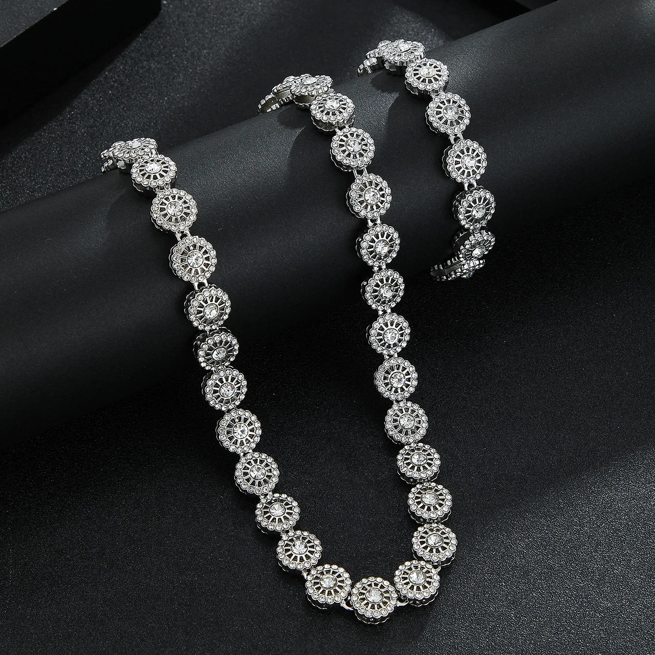 ULJ Hip Hop Iced Out New 10mm Round Bling Rhinestone Cuban Tennis Chain Choker Jewelry Necklace For Men Women
