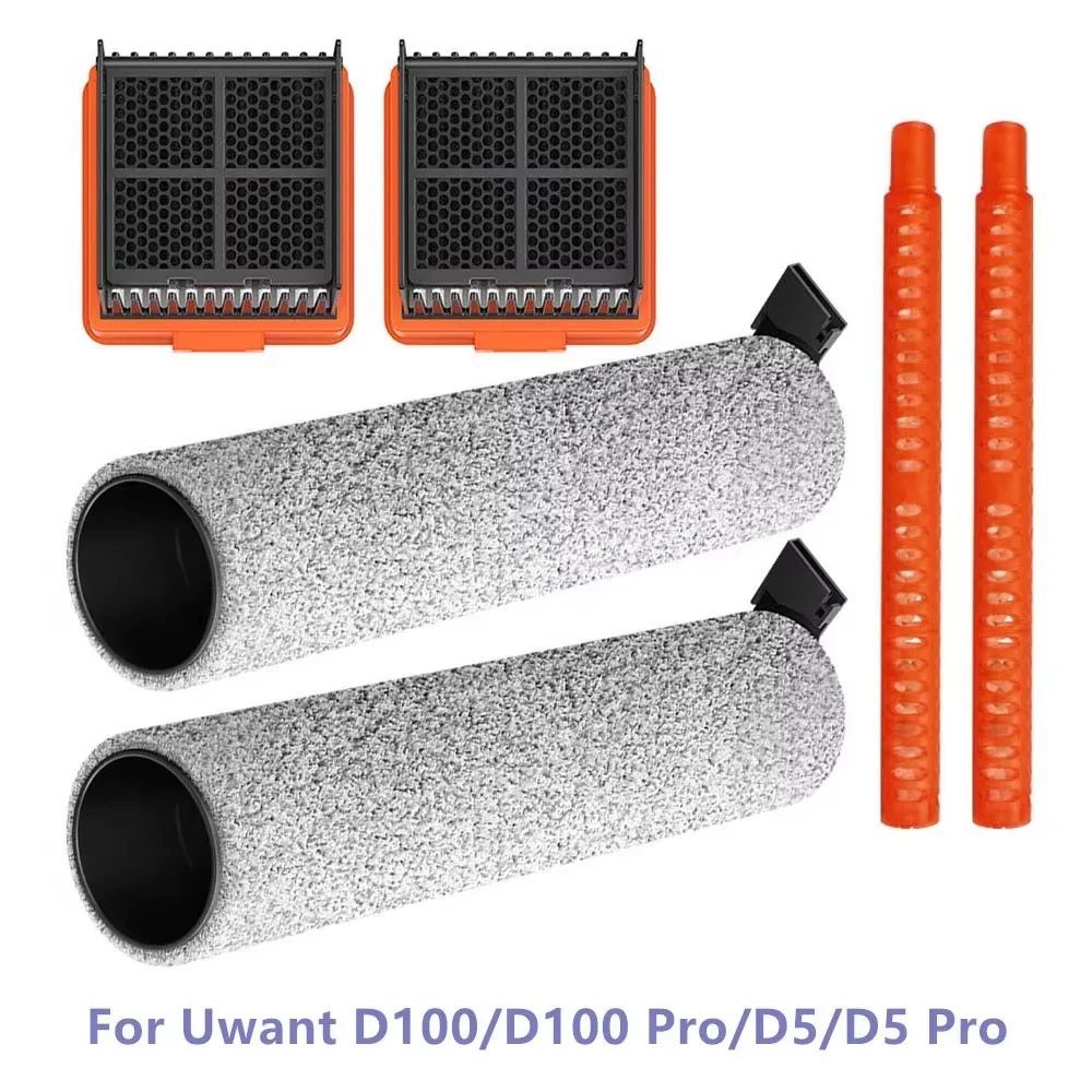 For Uwant D100/D100 Pro Hepa Filters Main Brush Deodorant Sticks For Uwant D5/D5 Pro Wet Dry Vacuum Cleaner Parts