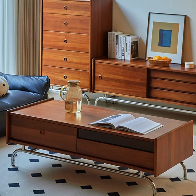 

Solid wood table antique living room home TV cabinet coffee table combination Japanese-style small apartment retro furniture