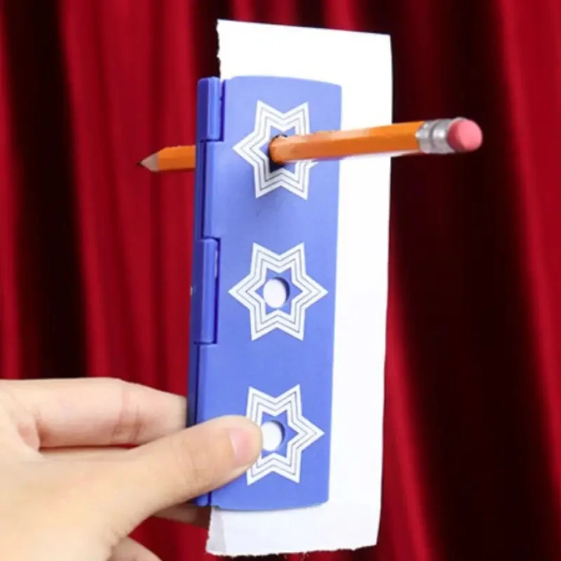 Kawaii Pencil Through Coin Magic Trick Toys Funny Easy Magic Props for Kids Birthday Party Favors Classroom Prizes Pinata Filler