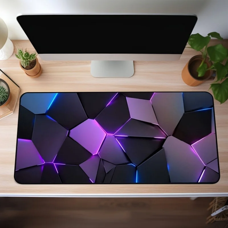 

Oversized gaming mousepad Geometrically designed rubber non-slip multifunctional table mat for gamers and offices accessories