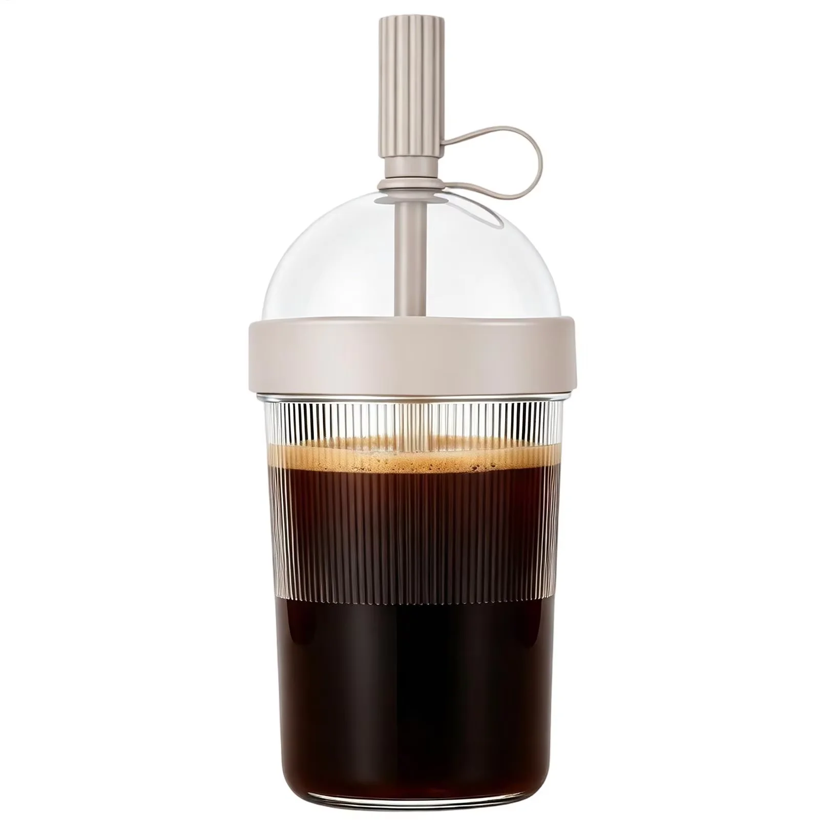 Coffee Cups With Lids Reusable Drinkware With Lid And Straw Cold Drink Tumbler For Women Men Travelers Home Office Travel
