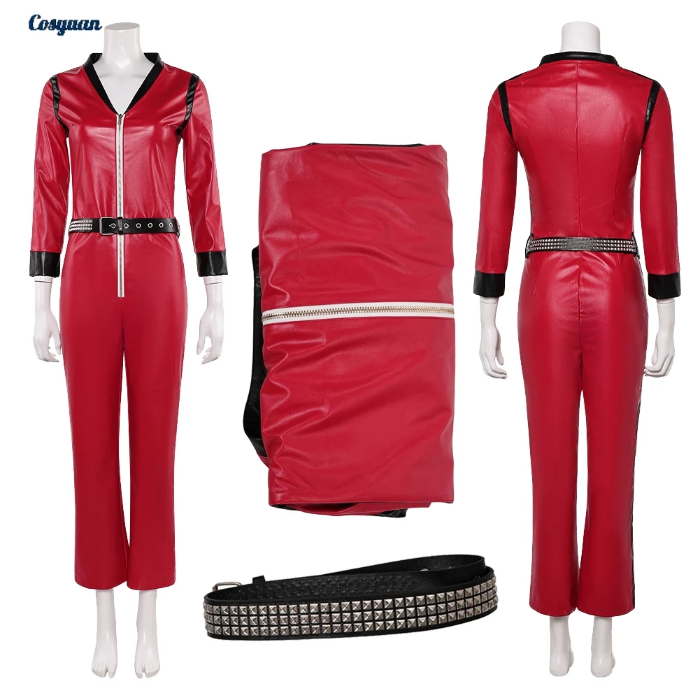 2010 película Runaways Cosplay Joan Jett mono rojo disfraz de fiesta para mujeres juego de rol disfraz de Halloween trajes de Carnaval