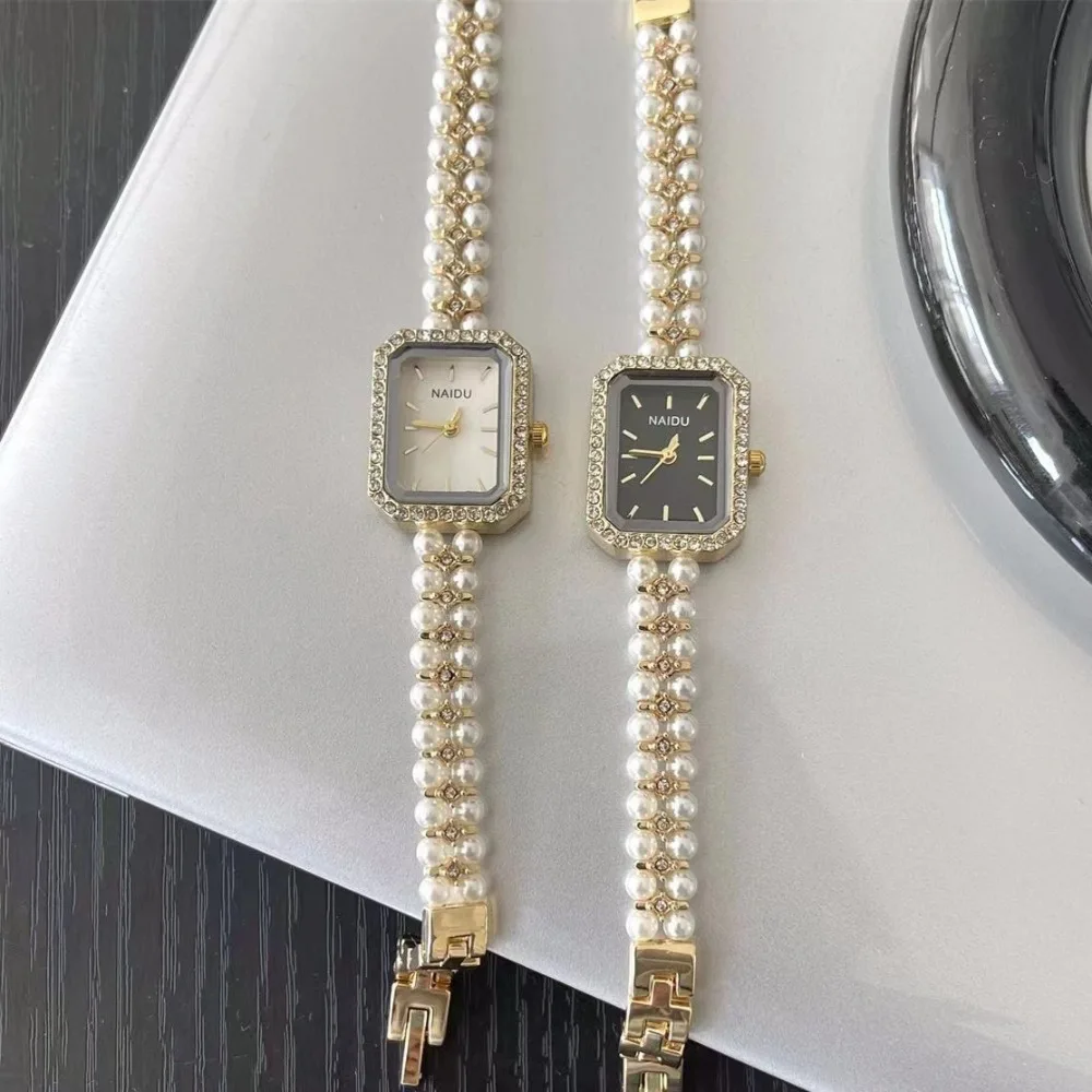 

Pearl Studded Strap Women Watch Luxury Ladies Gift Bracelet Watch Fashion Quartz Wristwatches Dropshipping Relojes Para Mujer