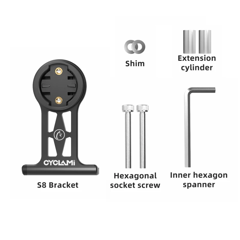 CYCLAMI Erweiterte Out-Front Mount Fahrradlenkerhalterung für Adapter Sport Action Kamera Garmin XOSS G+ IGPSPORT RAVEMEN