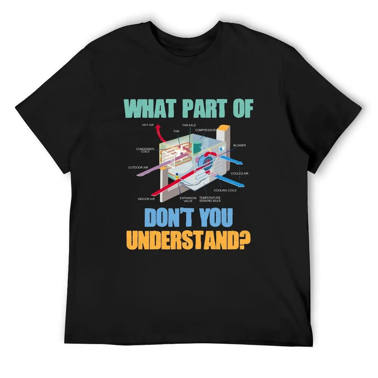 

What Part Dont You Understand HVAC Installer T-Shirt graphic t shirt vintage summer shirt plain men workout shirt