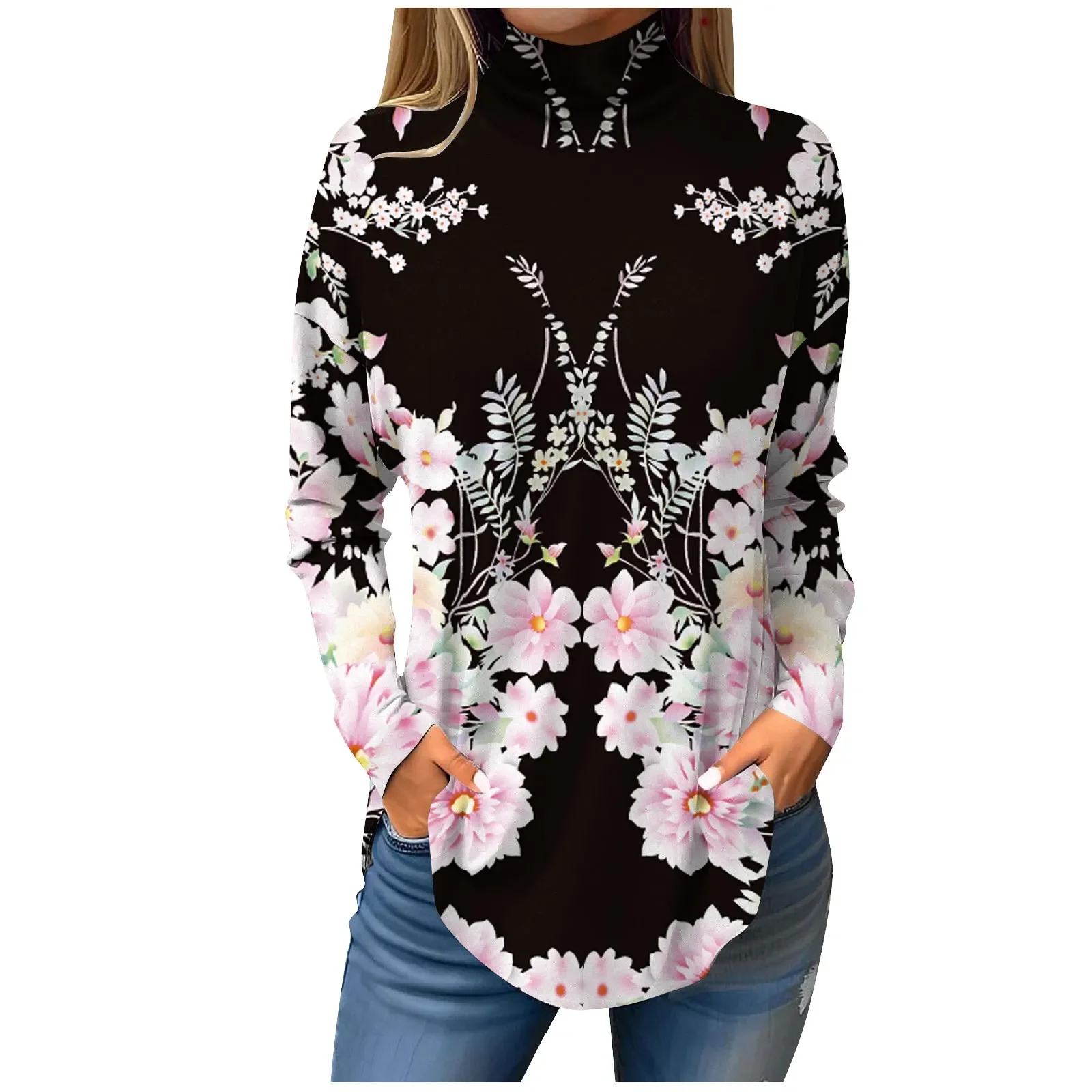 Vintage Print Womens Dresses Casual O-Neck Autumn Dresses For Women 2025 Long Sleeve Y2k Female Dress Loose Clothing Vestidos