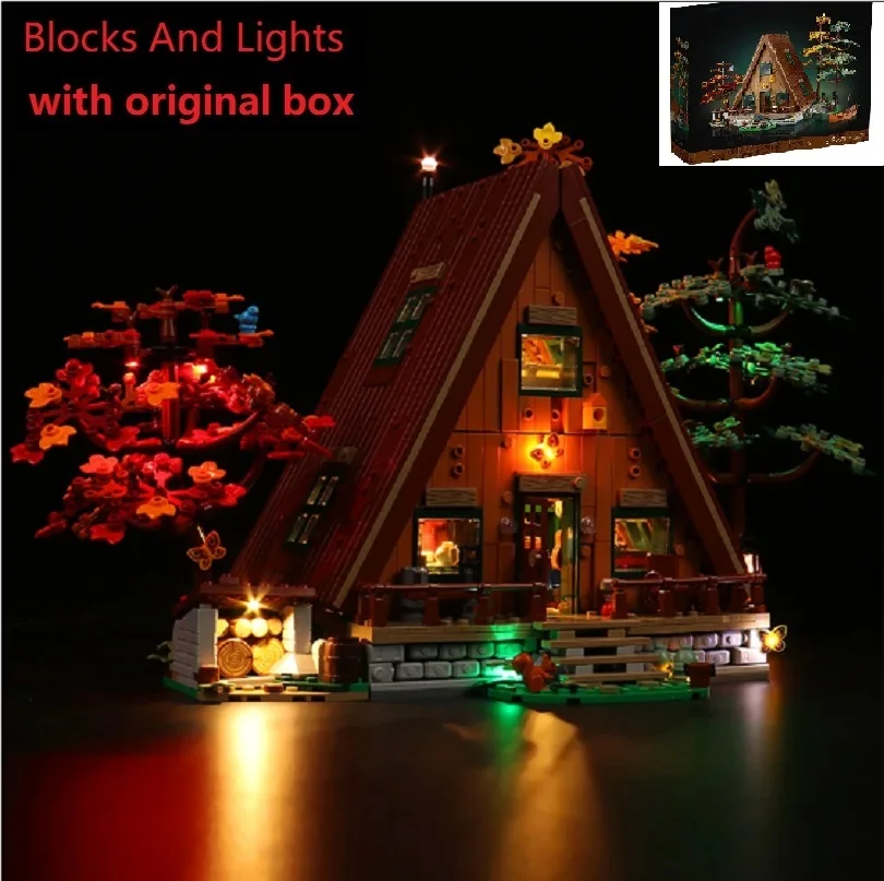 

With Original Box Ideas A-Frame Cabin 21338 Collectible Display Set Buildable Model Kit blocks Gift Children Christmas Gifts