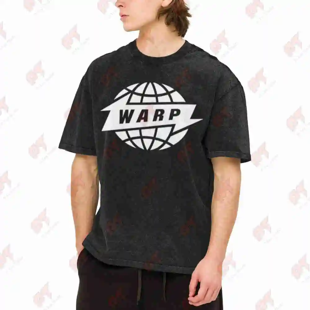 Warp Records Vintage Washed Tee Pure Cotton T-Shirt