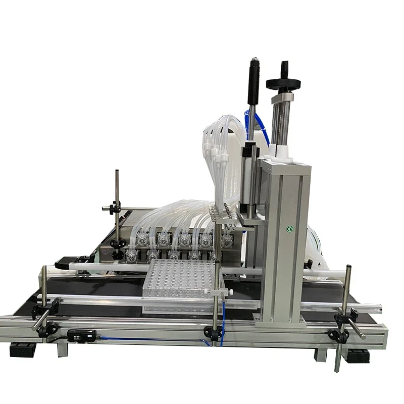 DOVOLL Full Automatic Desktop CNC Liquid Oil Filling Machine With Conveyor Beverage Milk Perfume Filling Machine Water Filler