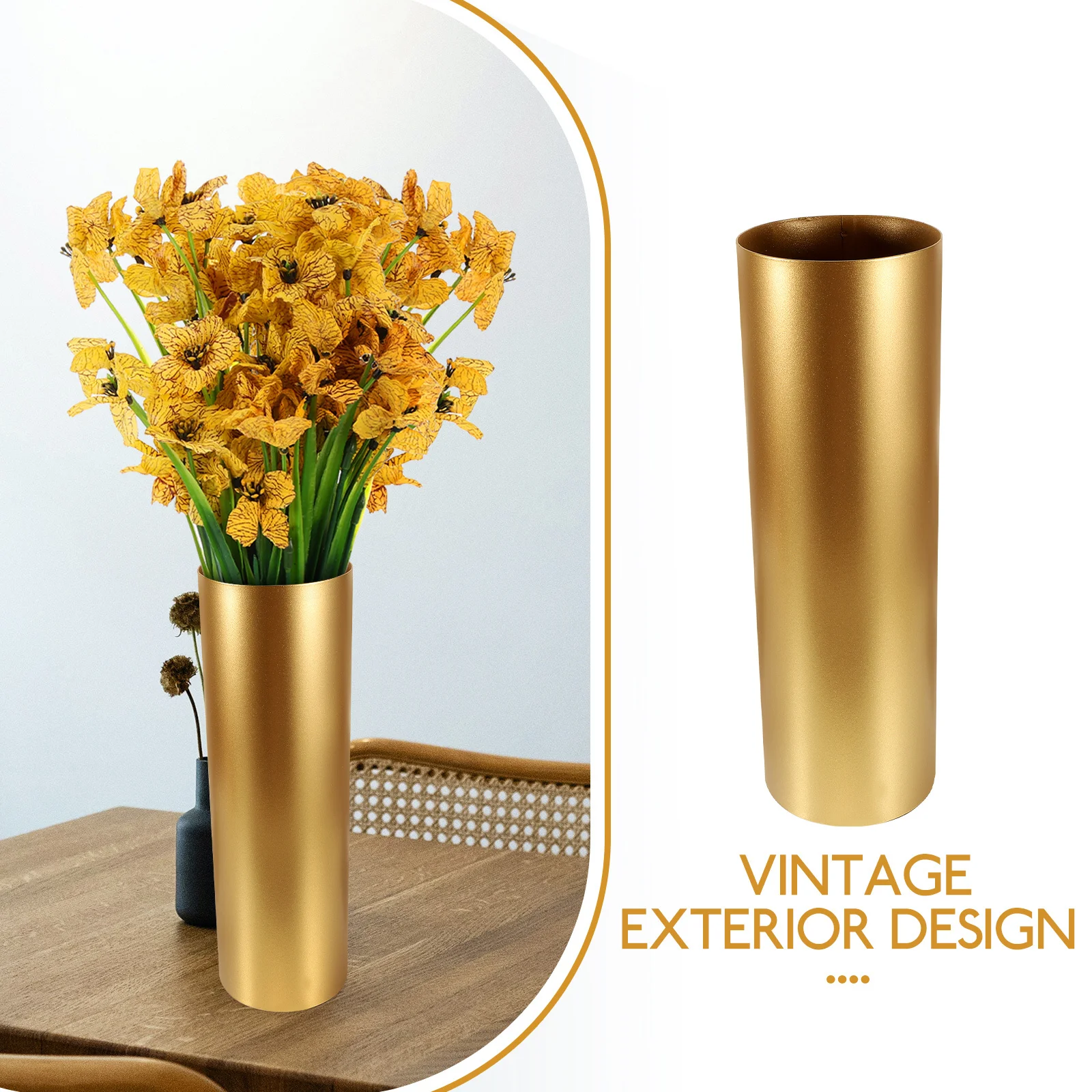 

Vintage Metal Flower Vase Iron Rustic Bucket For Home Wedding Decoration Farmhouse Table Centerpiece Planter Arrangement