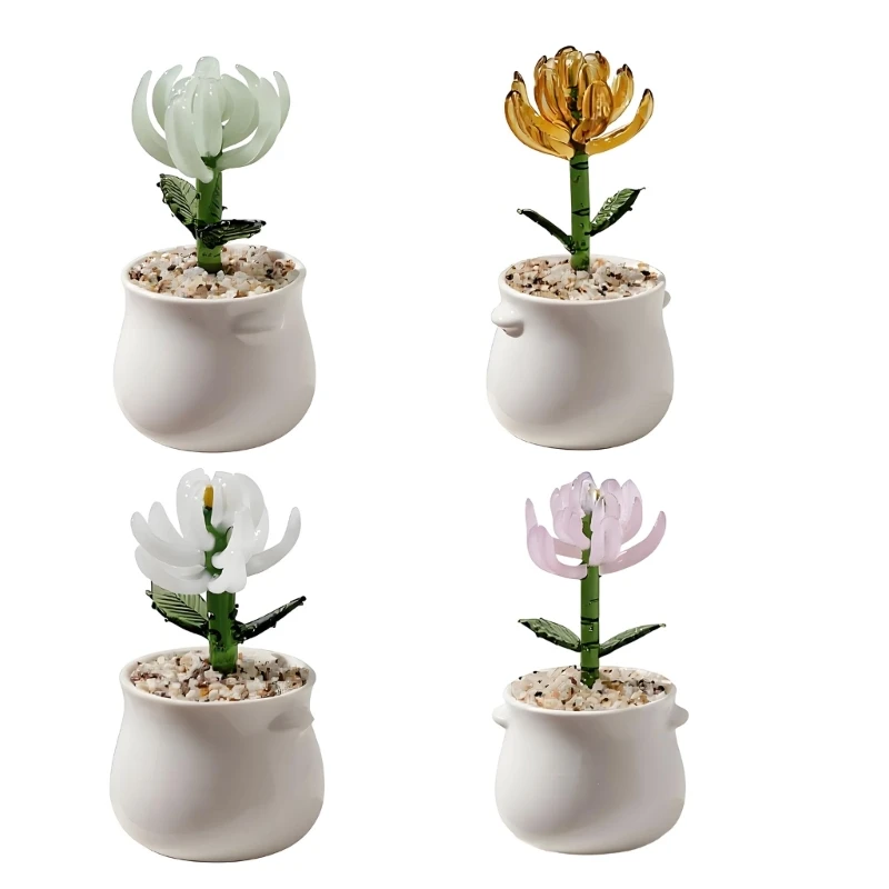 Künstliche Blumendekoration mit weißem Topf für die Präsentation Eingangstisch, 3 x – Detail 1