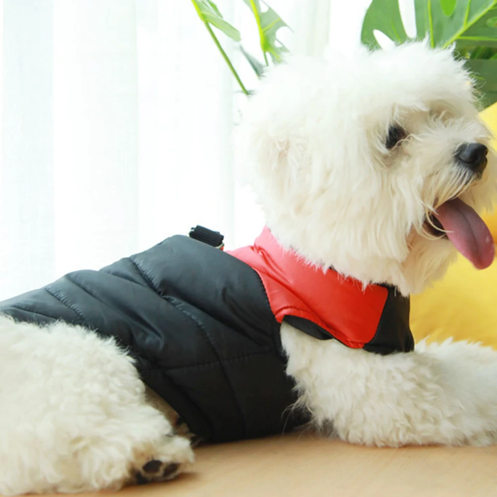 

1pc Pet Dog Cat Vest Warm Windproof Cotton Coat For Autumn Winter Small Size Comfortable Puppy Waistcoat Holiday Outdoor Wear