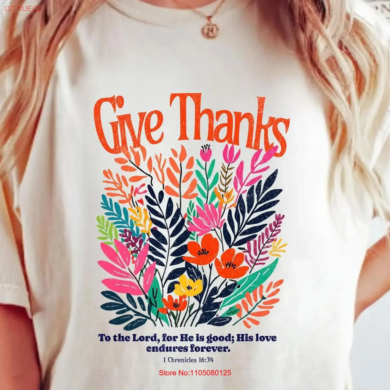 

Bible verse Christianity shirt Giving thanks tee Floral Grateful Spiritual T Thanksgiving vintage Washed Stretched