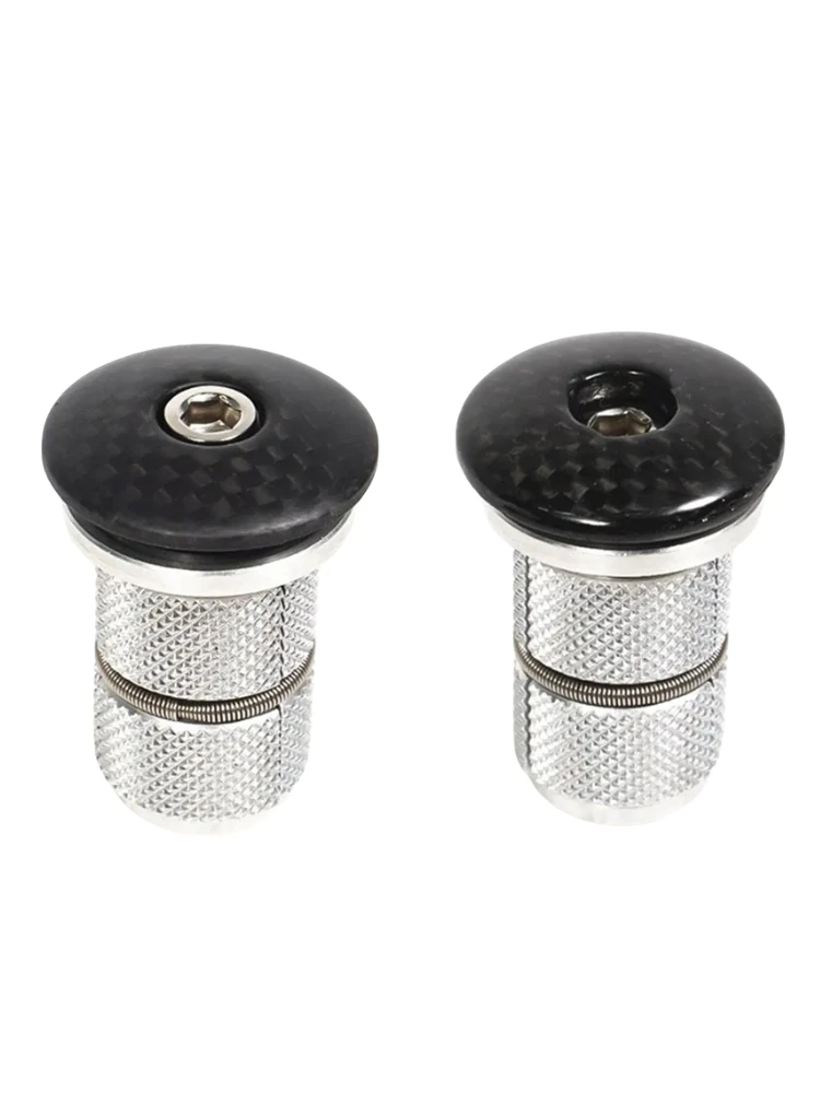 AliExpress CNC 3K Carbon Fiber Bike Headset Top Cap & Expansion Bolt, 1 1-/8 MTB/Road Bicycle Fork Adjuster Star Nut Compression Plug