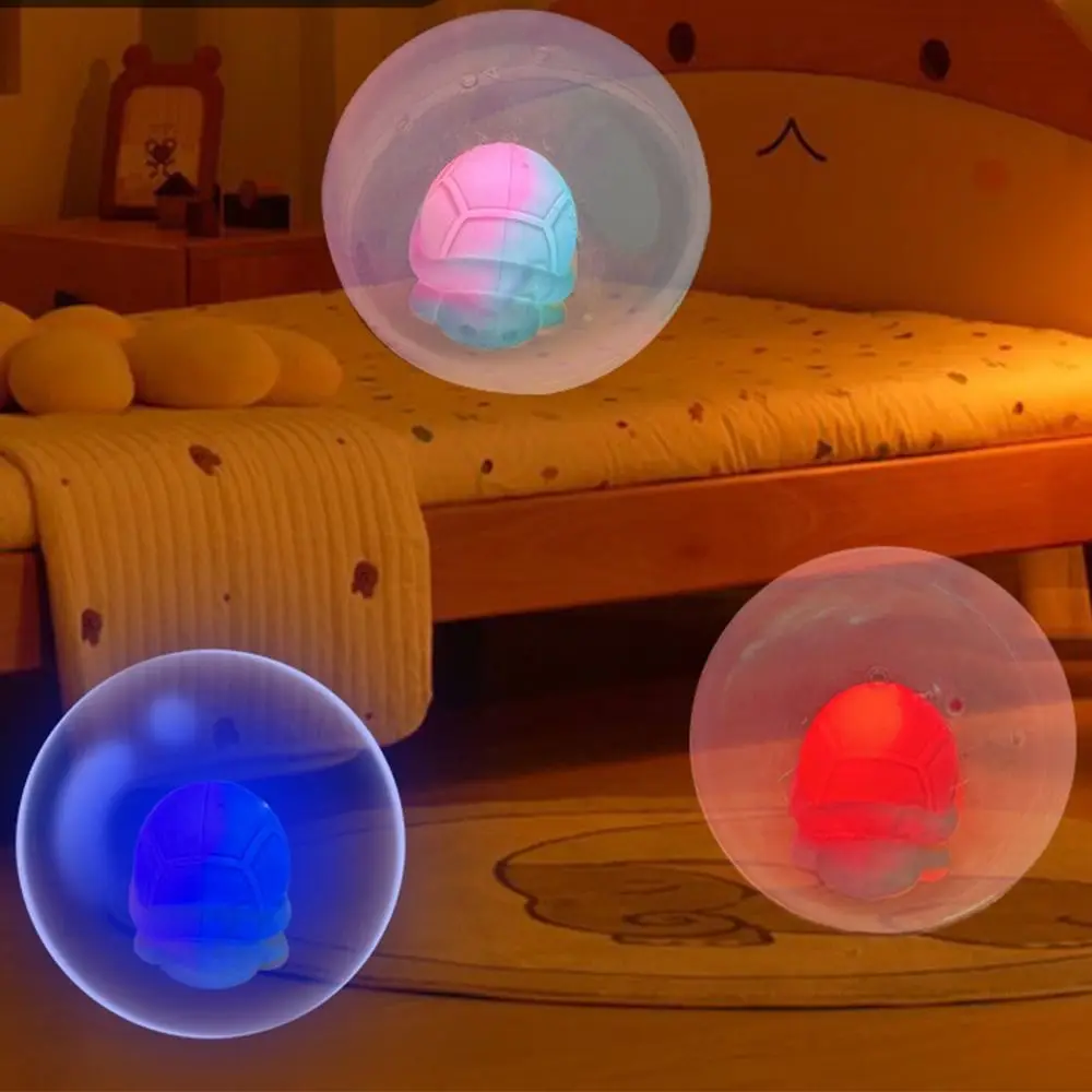 الكرتون الإضاءة فقاعة الكرة Kawaii مونتيسوري مضيئة القفز الكرة USB قابلة للشحن التلقائي المتداول مصباح ليد ديكور الغرفة