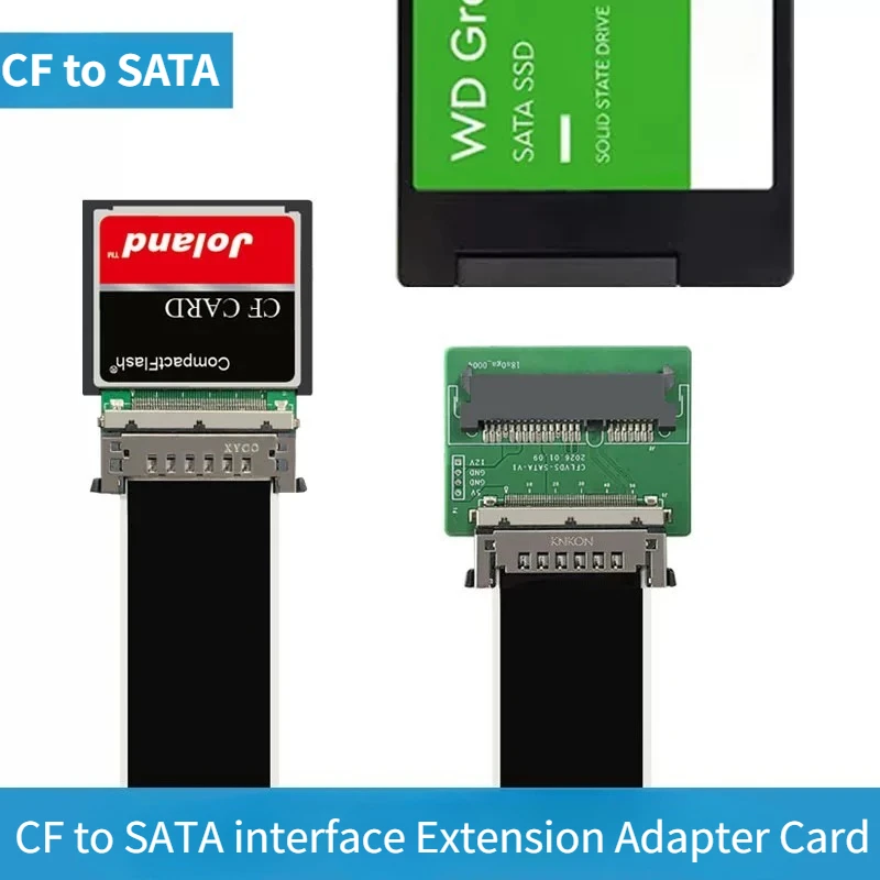 CF to SATA Extension Cable Compact Flash CF Card To 7+15Pin 22P SATA Solid State Drive Expansion Riser Card For 2.5 Inch HDD SSD
