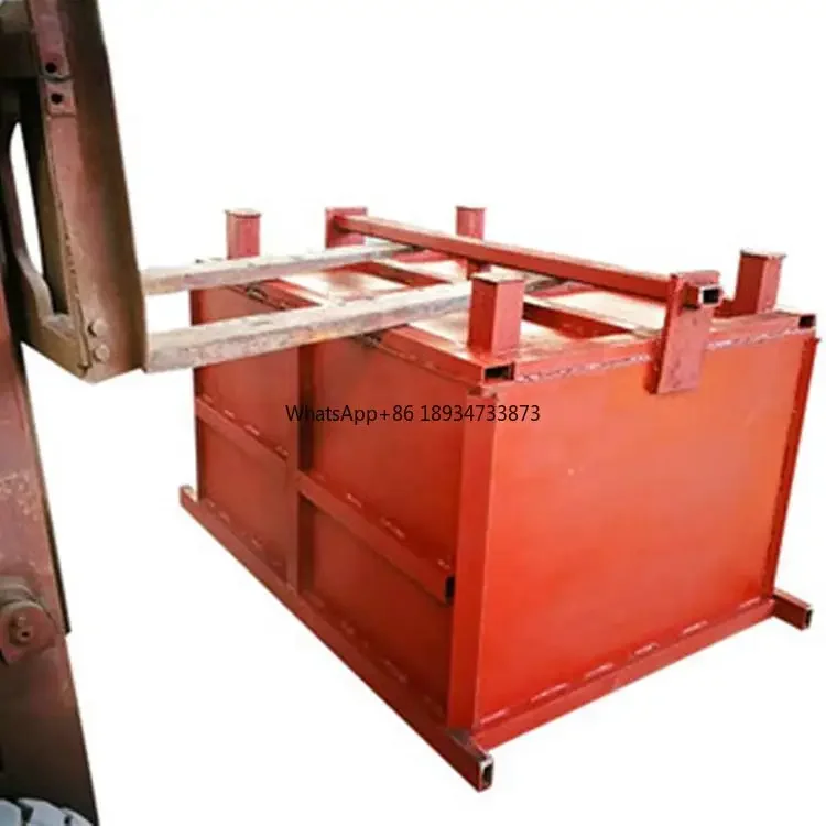 New Type Red Customized Steel Stone Waster Container Dumpster for Handling Recyclables