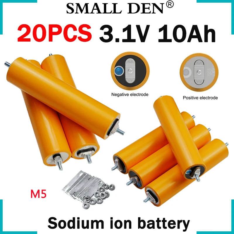 20PCS Grade A 3.1V 10Ah Sodium-ion battery 20C High Discharge DIY 12v 24v Electric vehicles Motorcycle Car motor Inverter Solar