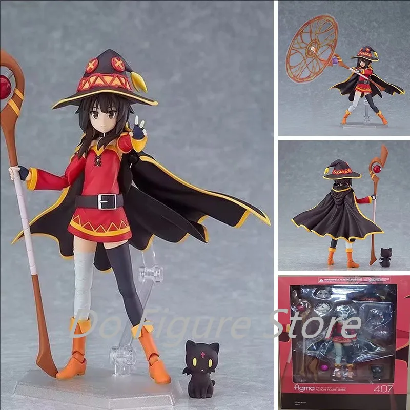 Anime Figures KonoSuba God's Blessing on This Wonderful World 2 Megumin figma 407# Action Figure PVC Cute Toys for Children