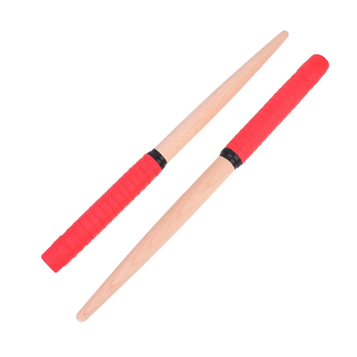 1Pair Balanced Taiko Drumsticks 35x2cm Sturdy Wooden Drum Sticks Rubberized Handle Lightweight Easy Grip Drum Stick for Practice