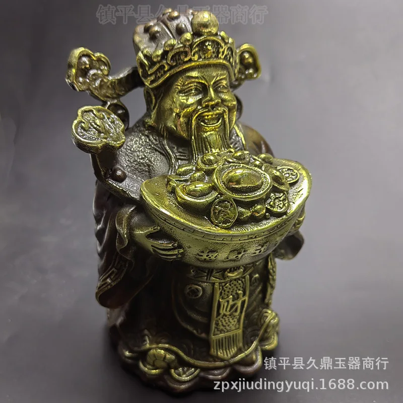 Antique Collectibles: Gilt Brass Bronze Statues, Standing Figures, Home and Office Decor, Gold Ingot Buddha Figurines