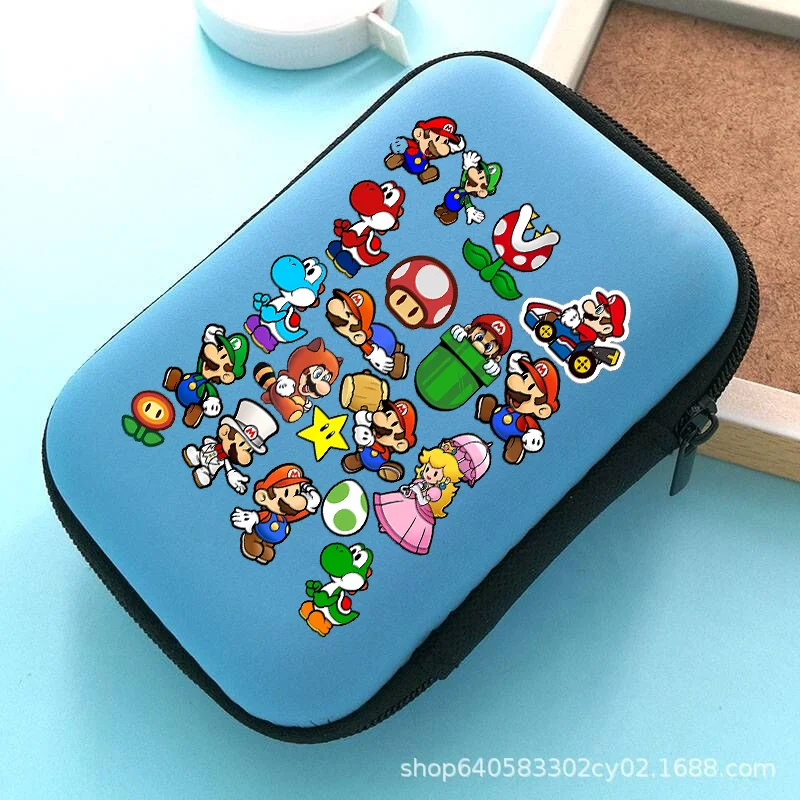 

Super Mario Bros Card Storage Bag Cartoon Anime Game Data Cable Coin Purse Anti-Stress Travel Portable Headphone Packet Gift