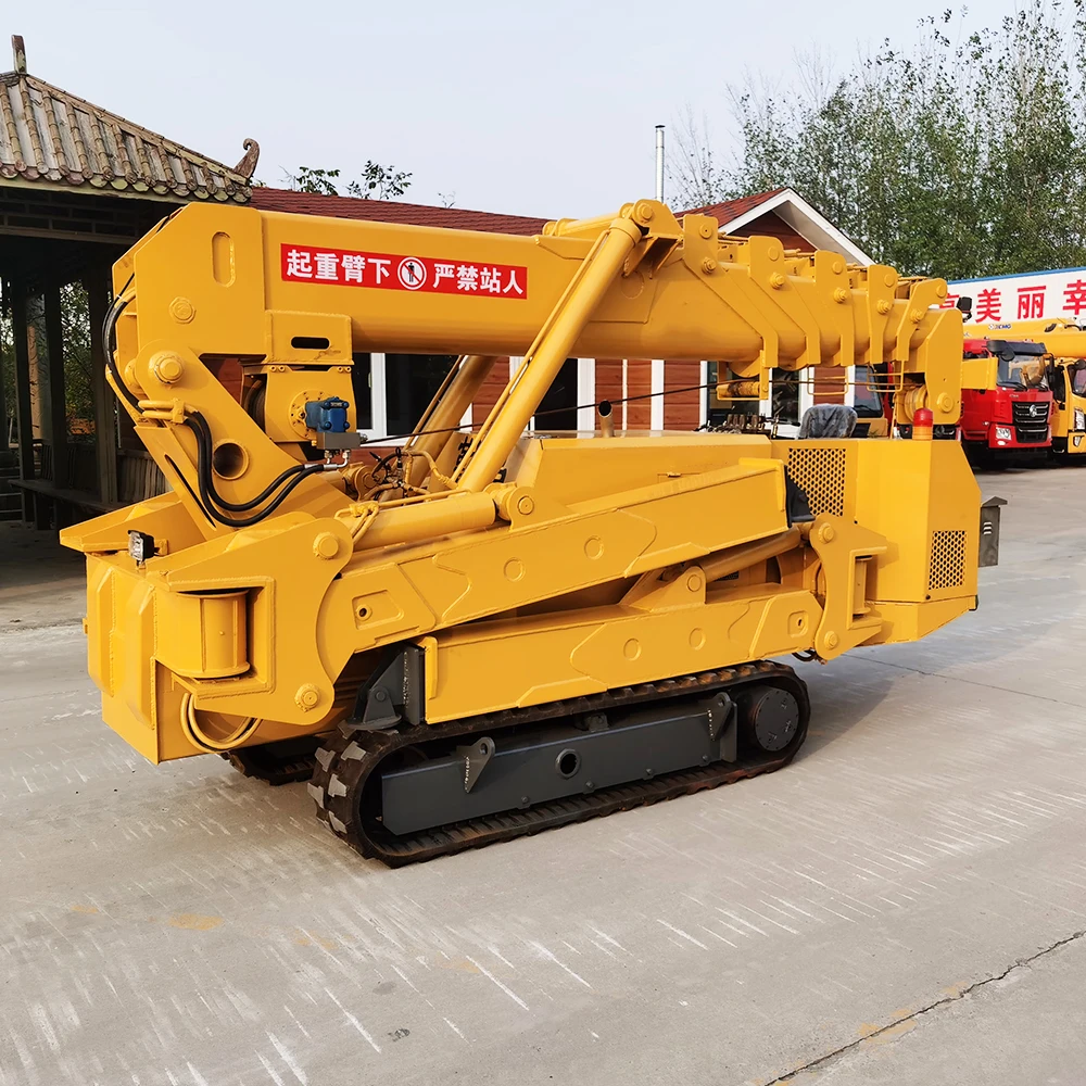 رافعة عنكبوت هيدروليكية صغيرة مجنزرة مع منصة رجل سلة هوائية رافعة عنكبوتية #5